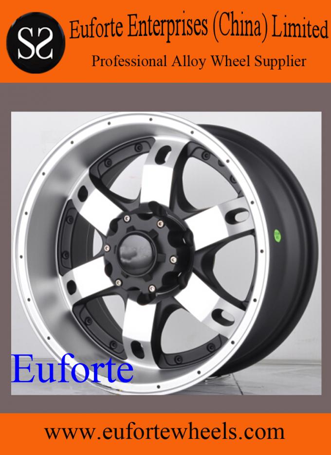15inch 16inch Black Custom Off Road Truck Wheels , Alloy Wheel Rims 15inch 16inch Black Custom Off Road Truck Wheels , Alloy Wheel Rims