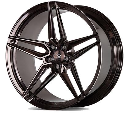 Satin Black 1 Piece Forged Rims 5x112 Bolt Pattern Staggered Fit To BMW M5