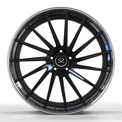 Black Polished Forged 2PC Wheel Rims Staggered 22inch For BMW X5 X6