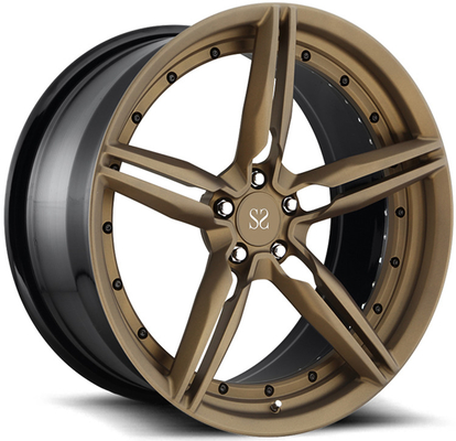 Satin Bronze Customized 2PC Alloy Rims With 5x112 For Audi RS 6  20 21 22 Inches