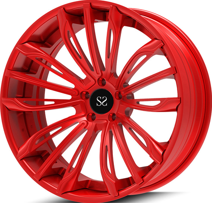 Custom Candy Red 3PC Forged Aluminum Alloy Wheels Audi S8 21x9.0