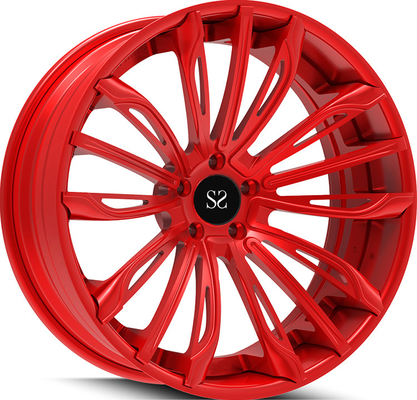 Custom Candy Red 3PC Forged Aluminum Alloy Wheels Audi S8 21x9.0