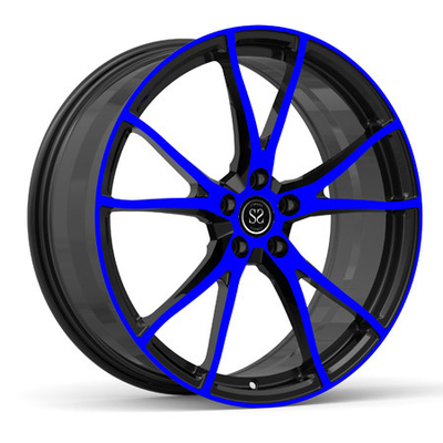 Monoblock Forged Rims Wheels Black And Blue Lacquer Coating For Mustang 19 20 21