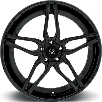 18 19 20 21 22 Inch 5x108 Black Machine Face For Mustang Wheels 2 Pc Forged Alloy A6061 T6 Styling Rims