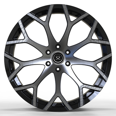 6-130 20x10 Gloss Black Brushed Face 1-PC Custom Forged Rims For Toyota GranAce H300