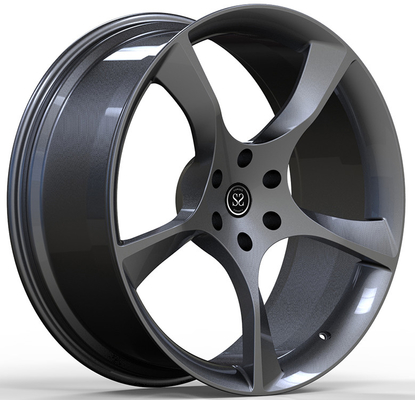20x9.5 And 21x10. Staggered 5x112 Custom Satin Grey Forged 1-PC Rims