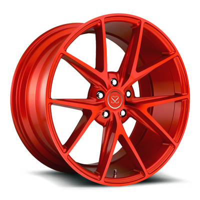 Chinese customize deep dish 1 pc flow forged red color wheel rim