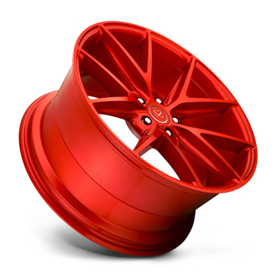 Chinese customize deep dish 1 pc flow forged red color wheel rim