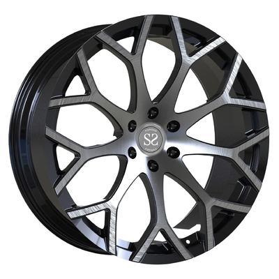 Black machined face 1 piece monoblock forged wheels 24 inch staggered ESCALADE car rims