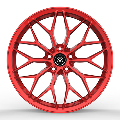 1 Piece Forged Wheels Aluminum Alloy Rims Candy Red 45ET