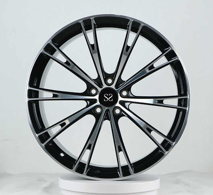 Customized Multi Spokes Black Machined 1Piece 21 Inch Alloy