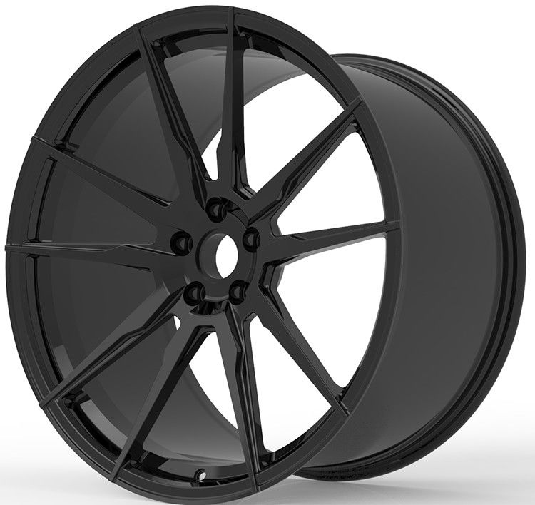 2piece Wheels Customized Gloss Black 20 Inch Staggered Car Rims
