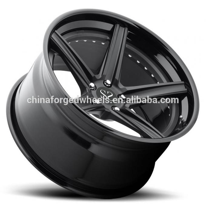 Gloss Black Customized 2-PC Forged Rims For Lexus IS/ 19 inch Alloy Car ...