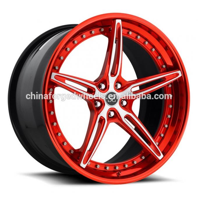 Customized Red 2PC Alloy Rims FOr Ferrari / Rim 22" Alloy Car