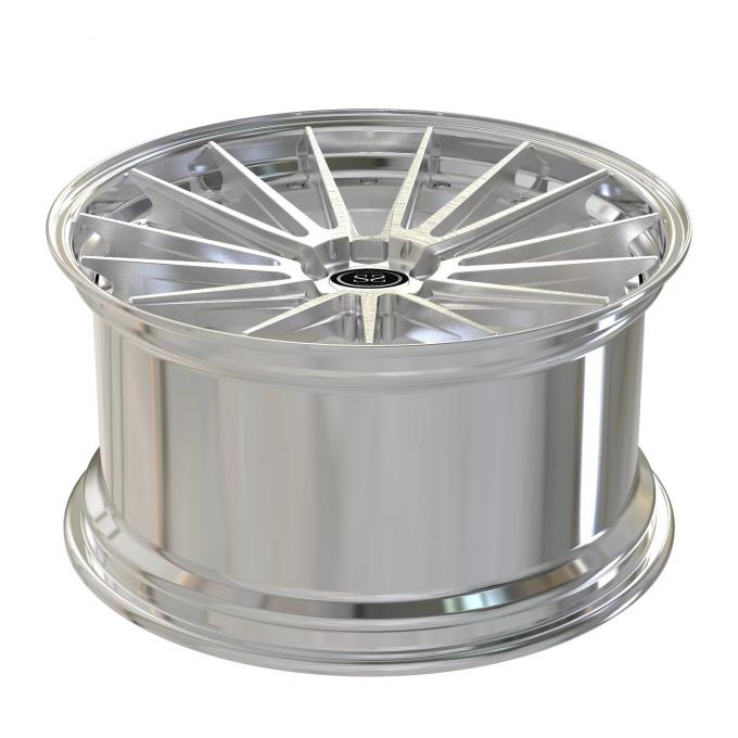 Polished Center Spoke Forged 2 Piece Wheels Barrel Lip BMW530d Car Rims