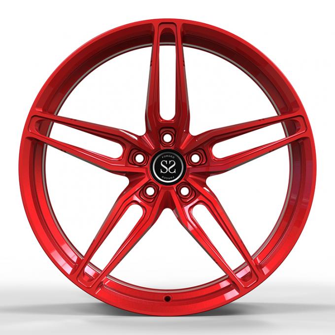 Bugatti Chiron Aluminum Alloy Rims Gloss Red 5x130 Staggered 20 And 21 ...