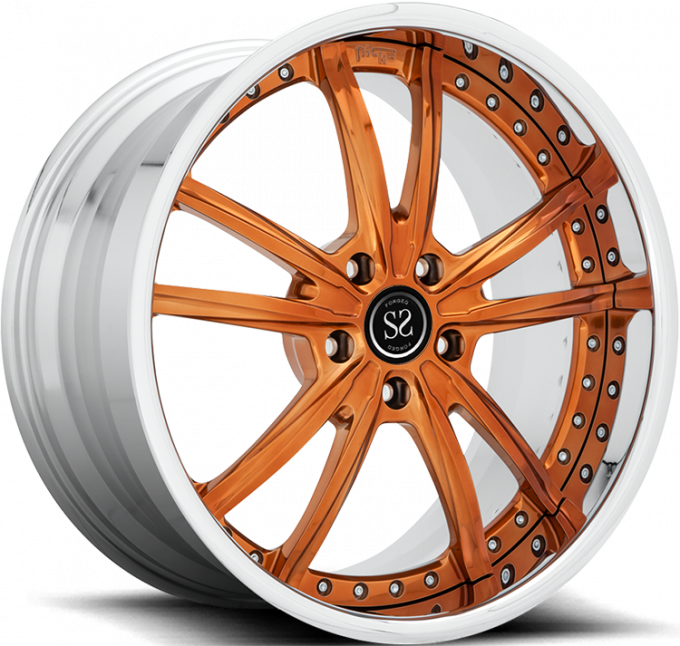 Polished 22 Inch 2 Piece Concave Alloy Wheel 5x112 For Ferrari 455 Wheels