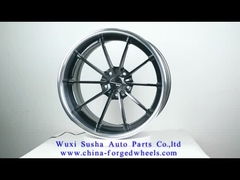 Aluminum Alloy 3 Piece Forged Wheels Heavy Duty Deep Dish Rims Luxury Car