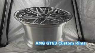 22x10 and 22x12 Polished Custom 2-PC Forged Rims for AMG GT63
