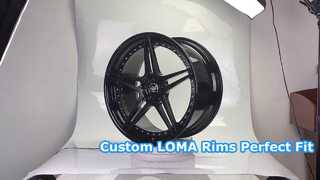 Custom LOMA 2-PC Rims 21x9.0 and 21x10.5 Satin Black