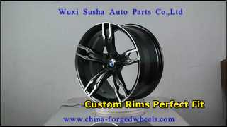 Satin Black Machined Spoke Face Custom 1-PC Rims