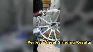 Pre-treatment grinding operation for the center piece of 2-piece wheels before polishing
