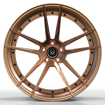 21x12 2 Piece Forged Alloy Rims 5x114.3 Bronze Paint For Mustang GT500