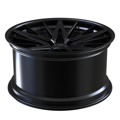 Matte Black Forged 2 Piece Bronze Barrel Lip Wheels Center Spoke For Maserati Quattroporte