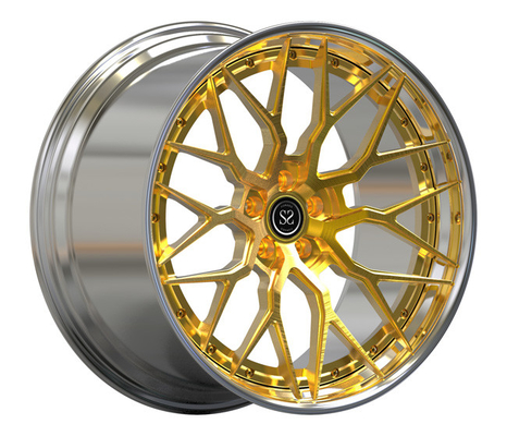 Staggered 21x10 2 Piece Forged Wheels Front 22x12 Rear Polished Ferrari 812 Rims