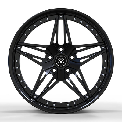 Benz S680 Forged 2-PC Aluminum Alloy Rims Staggered 21&quot; Satin Black
