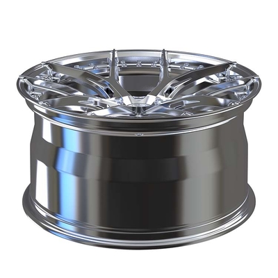 Polished Barrel 2 Piece Forged Wheels Brushed Disc 21 22 23 Inches Aluminum Alloy
