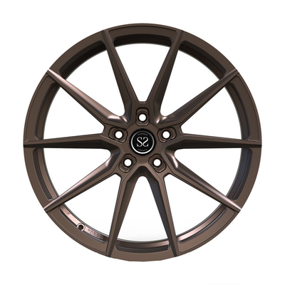 Dark Bronze Spoke 1 PC Forged Wheels 19inch Staggered For Audi S5 Luxury Car Rims
