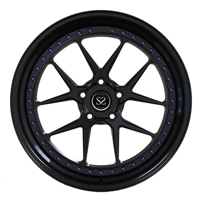 Staggered Black Face Lip 2 PC Forged Wheels 19inch For Toyota Supra Luxury Car Rims