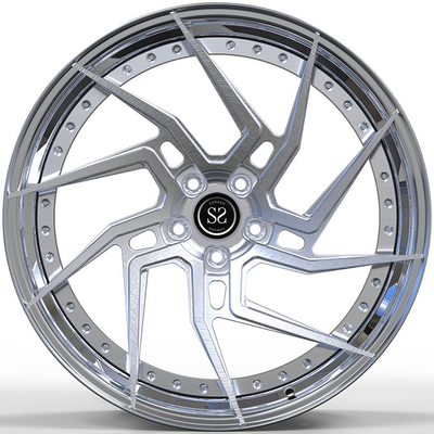 Custom 2-PC Forged Aluminum Alloy Rims Bugatti Veyron Staggered 20 And 21 Inch