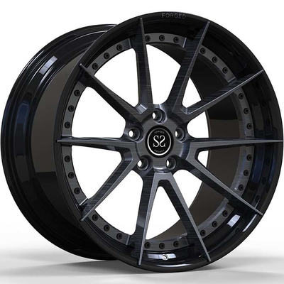 Satin Black Audi Forged Wheels 20x9 6061- T6 Aluminum Alloy 2PC Rims 5x112