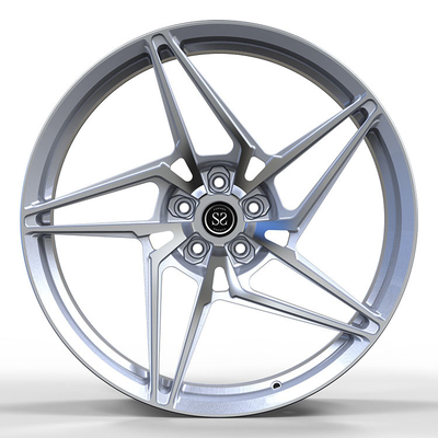 Custom Satin Silver Forged Aluminum Alloy Wheels 23 Inch 5x108 For Ferrari 430