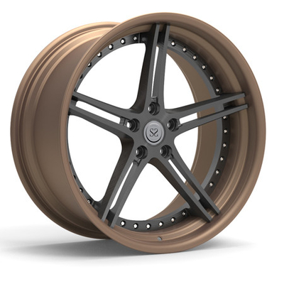 Forged 2 Piece Wheels For Ford Mustang 20inch Deep Concave Bronze Custom Rims