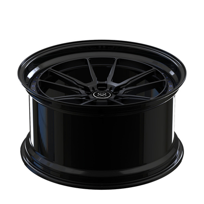 Gloss Black Lips 2 Piece Forged Wheels For Volkswagen T6 20inch Satin Face Rims