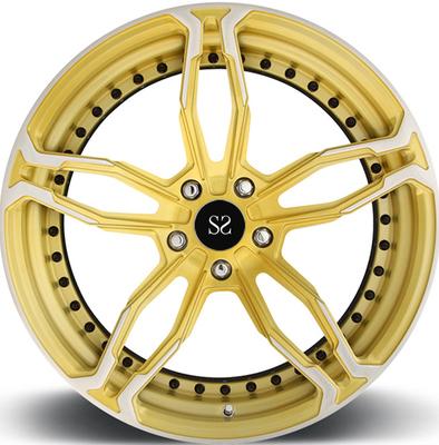 20inch Black Gloss 2 Piece Forged Matte Wheels For Porsche Cayman Rotational Rims