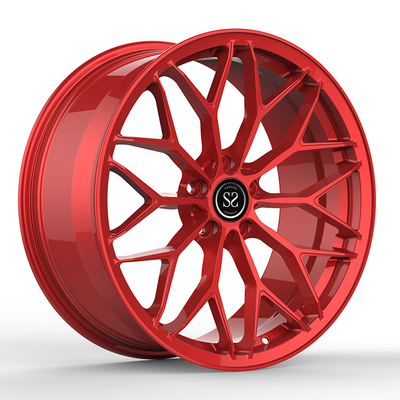 Red Custom 1PC Forged Aluminum Alloy Rims 9.5Jx21 ET31 For Audi Q7