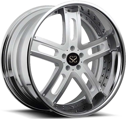 Polished Lip 2PC Forged Rims Wheels 20x11.5 20x12 Black Machined Face