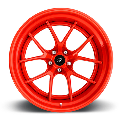 Forged Alloy Custom Wheels Red Machine Face 5x114.3 For 488 Gtb Rims 18 19 20 21 22inch 2-Pc
