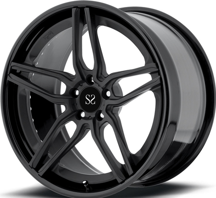 18 19 20 21 22 Inch 5x108 Black Machine Face For Mustang Wheels 2 Pc Forged Alloy A6061 T6 Styling Rims
