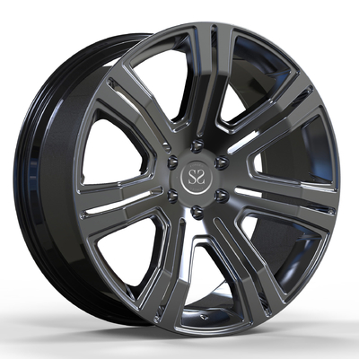 Custom Hyper Black Wheels Forged 1 Piece Monoblock for Range Rover Car Rims