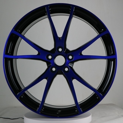 china production monoblock dark blue machined face forged alloy wheels and rims