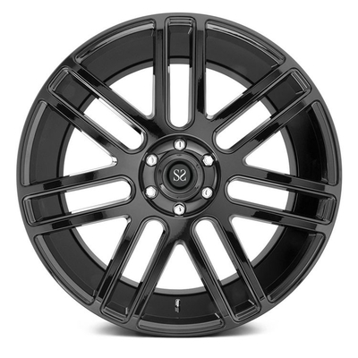 Custom Size 22 Forged Rims Wheel With Matte Black Spoke Barrels For Luxury Car