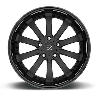 Gloss Black Customized Alloy Rims 22 For Land Rover  / 22 inch 2-Piece Forged rims 5x120