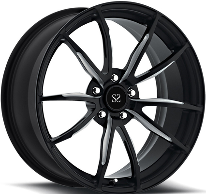 Best Price 22 Rims Gloss Black Machined Customized 2-piece Forged Alloy Wheels For Nissan GTR 5x114.3