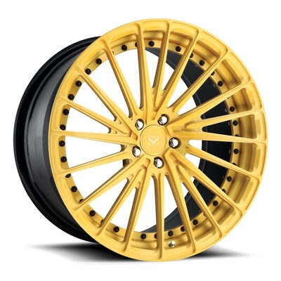 Porsche Forged Wheels  22 inch gold painting alloy aluminum 2 piece forged wheels rims 5x112 5x130