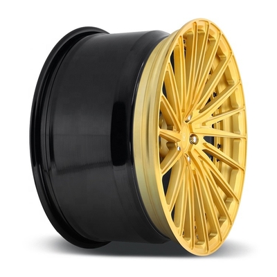 Porsche Forged Wheels  22 inch gold painting alloy aluminum 2 piece forged wheels rims 5x112 5x130